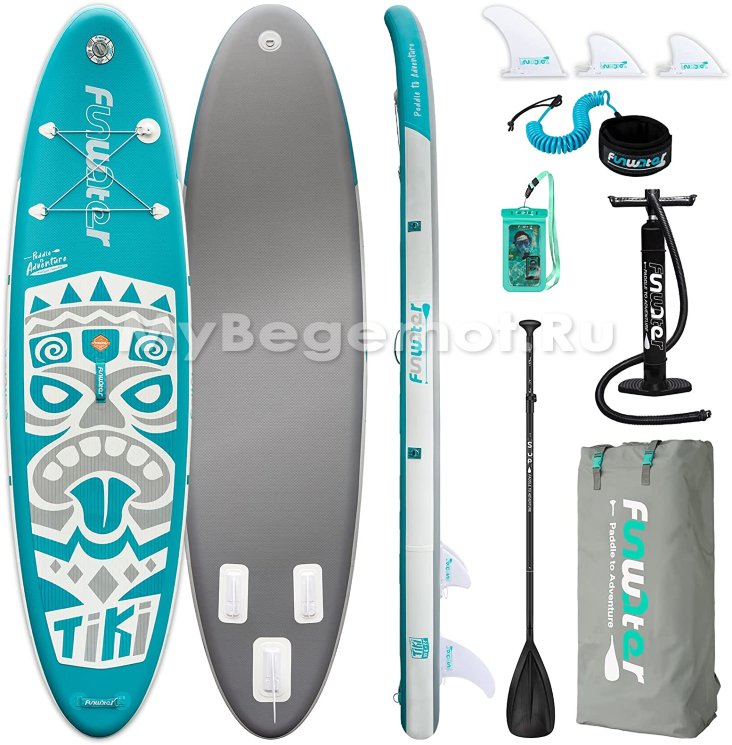 Доска САП (SUP) надувная Funwater TIKI BLUE 320х84х15 W05A