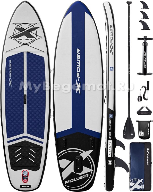 Доска САП (SUP) надувная X-POWER BLUE 320х84х15